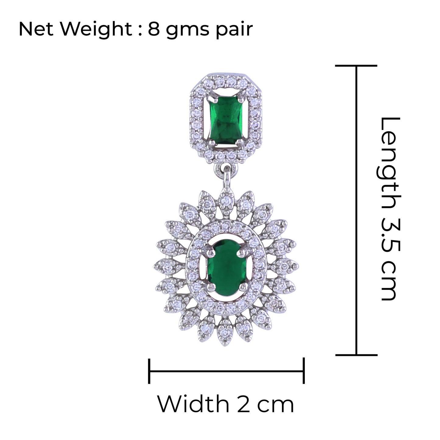 Emerald Ryan 2.0 American Diamond Necklace Set