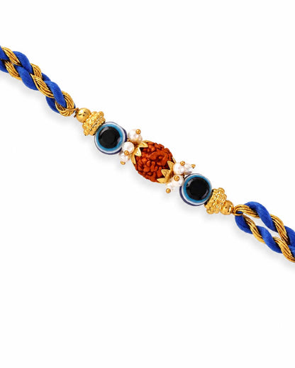 Prithvi Rudraksh Rakhi for Brother | Tilak Set Included