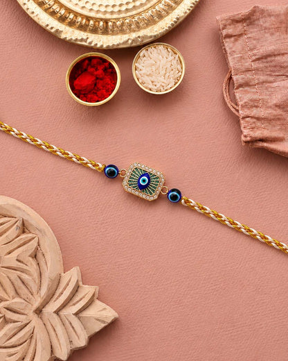 Nazvik Evil Eye Rakhi for Brother | Tilak Set Included