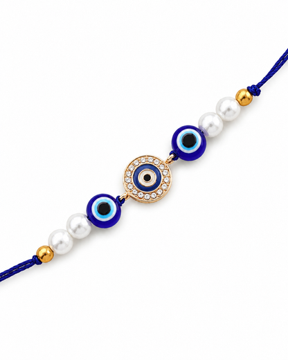 Aayana Evil Eye Rakhi with Tilak Set and Card
