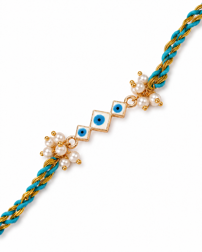 Aarav Evil Eye Rakhi with Tilak Set and Card