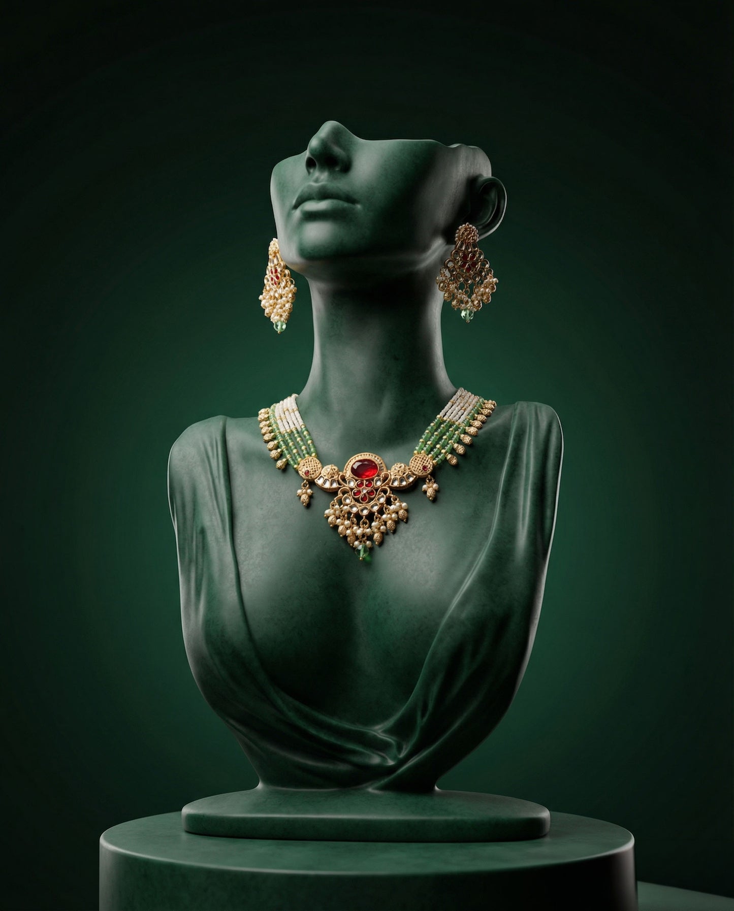 Naviksha Rajwada Necklace Set with Earring