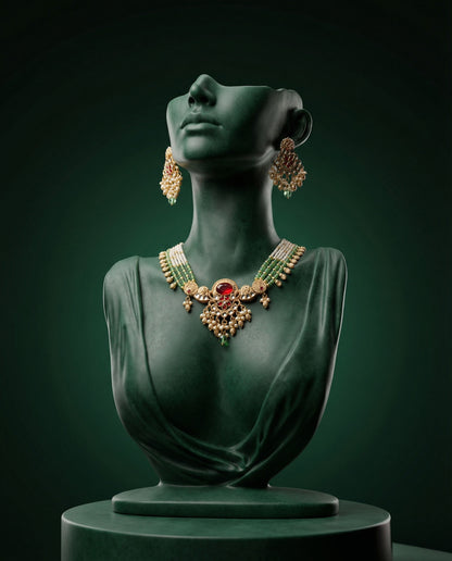 Naviksha Rajwada Necklace Set with Earring