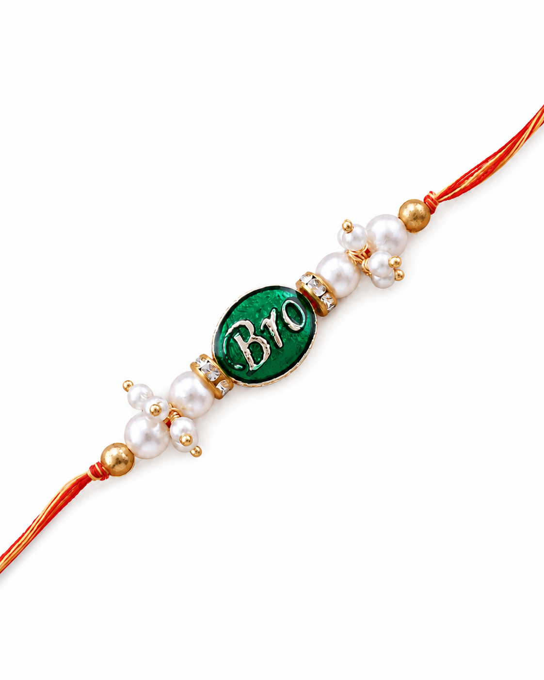 Green Bro Rakhi with Tilak Set and Card