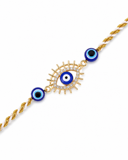 Nazaria Evil Eye Rakhi with Tilak Set and Card