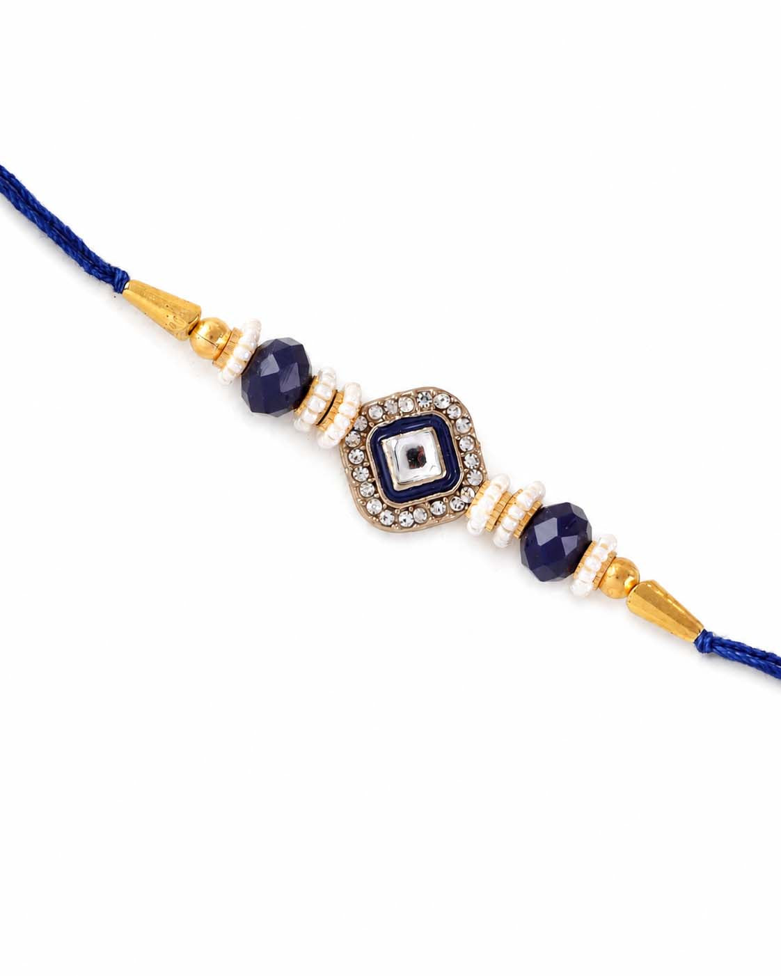 Blue Vaidik Rakhi for Brother | Tilak Set Included