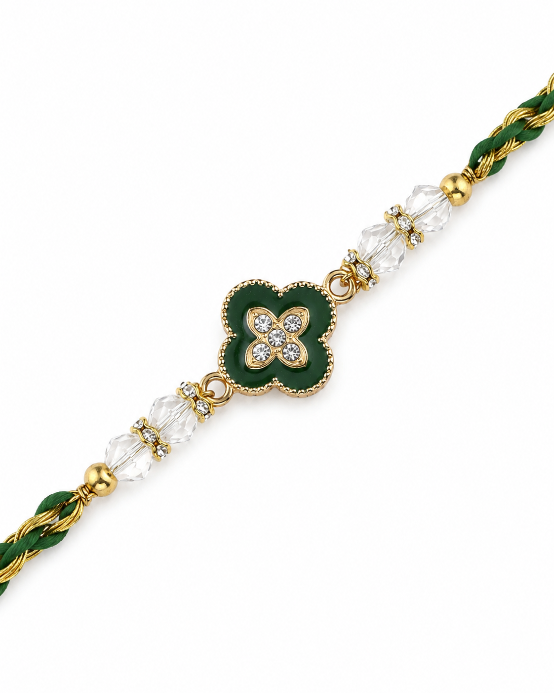 Green Laksharv Rakhi for Brother | Tilak Set Included