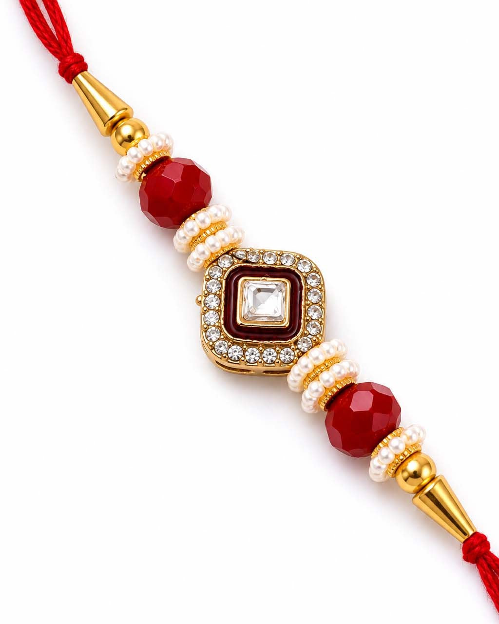 Red Vaidik Rakhi for Brother | Tilak Set Included