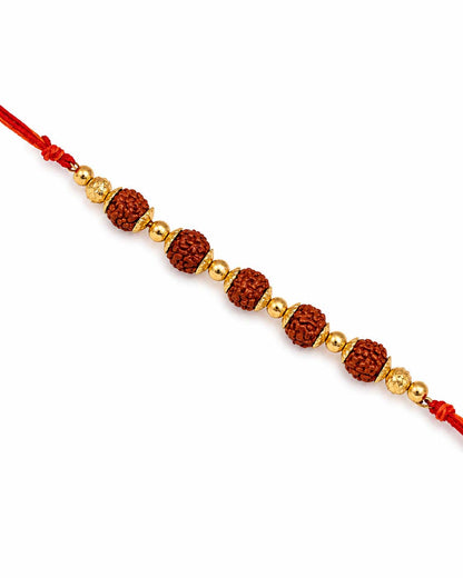 Shivansh Rudraksh Rakhi for Brother | Tilak Set Included