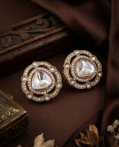 Silver Tishavya Premium Stud Earring