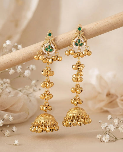 Darv Premium Kashmiri Brass Lookalike Ghungroo Earring
