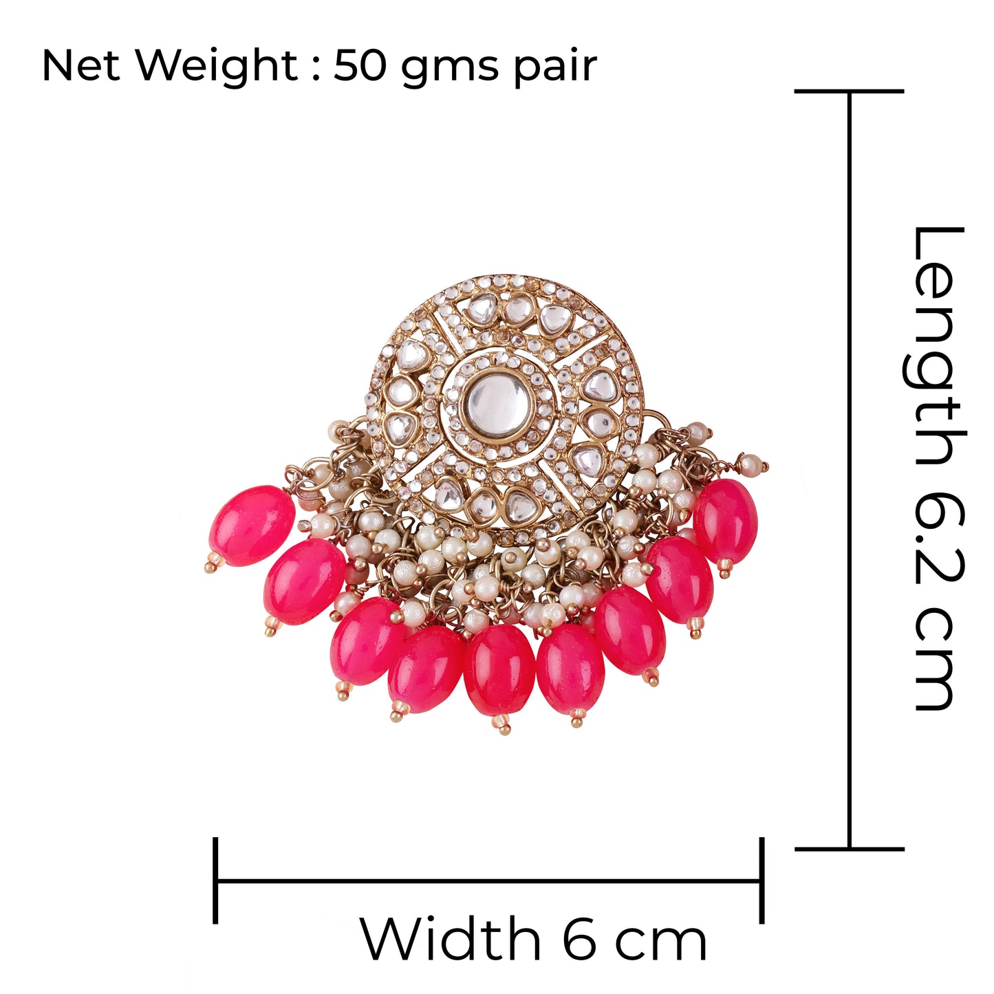 Dark Pink Malti Earring