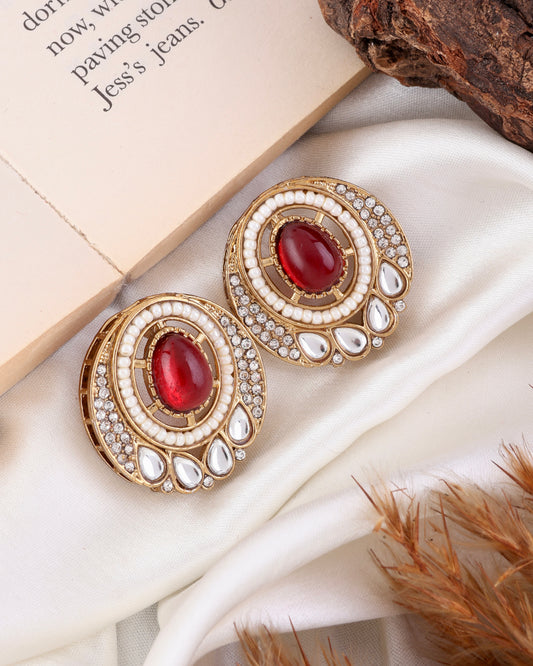 Ruby Niti Premium Stud Earring