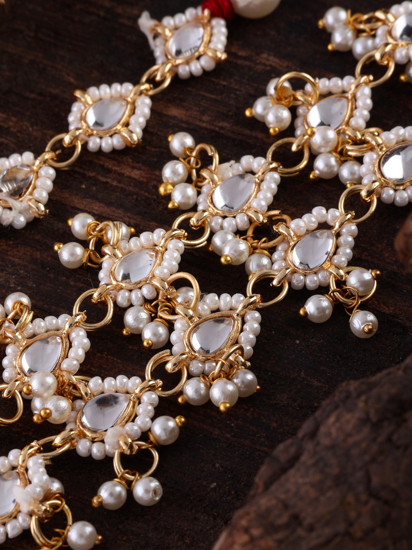 Red Vasundhara Bhaiya Rakhi and Bhabhi Bracelet with Tilak Set and Card