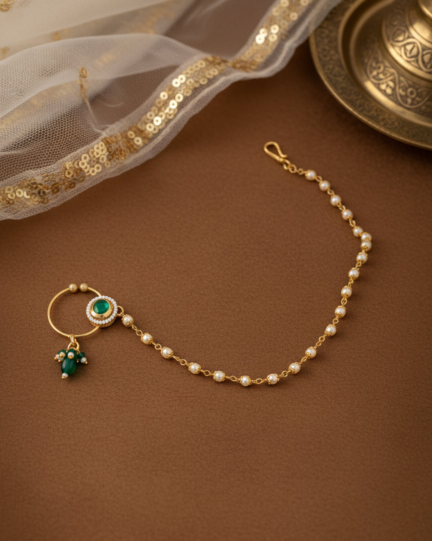 Green Nandini Nath non pierced nose ring
