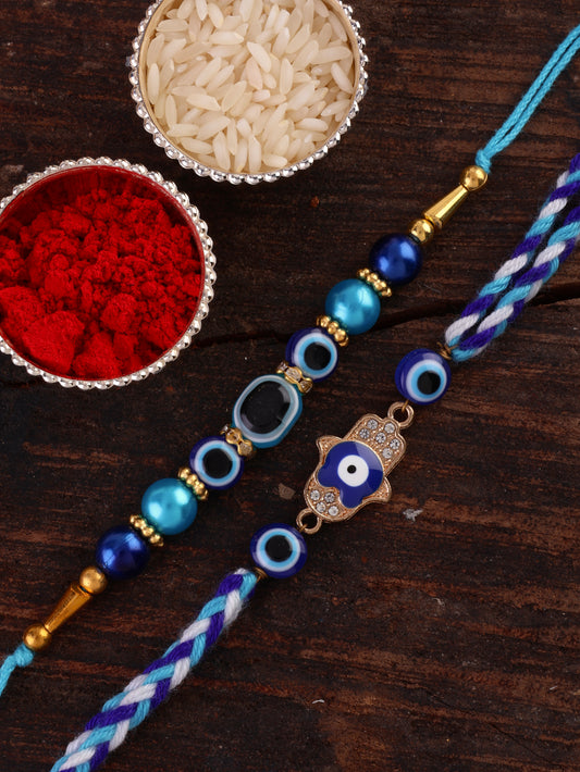 Yodha-Yamya Rakhi Pack of 2 with Tilak Set and Card