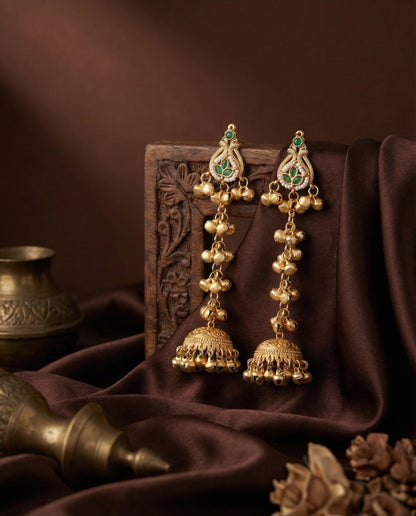 Darv Premium Kashmiri Brass Lookalike Ghungroo Earring