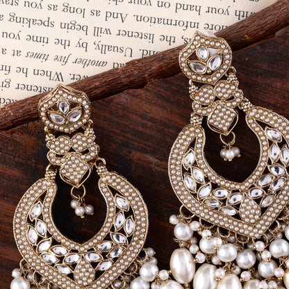 Pearl Prachi Designer Jadau Pakistani Chandbali