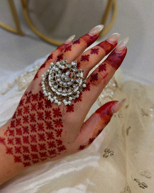 Surbhi Pearl Ethnic Ring - Copper
