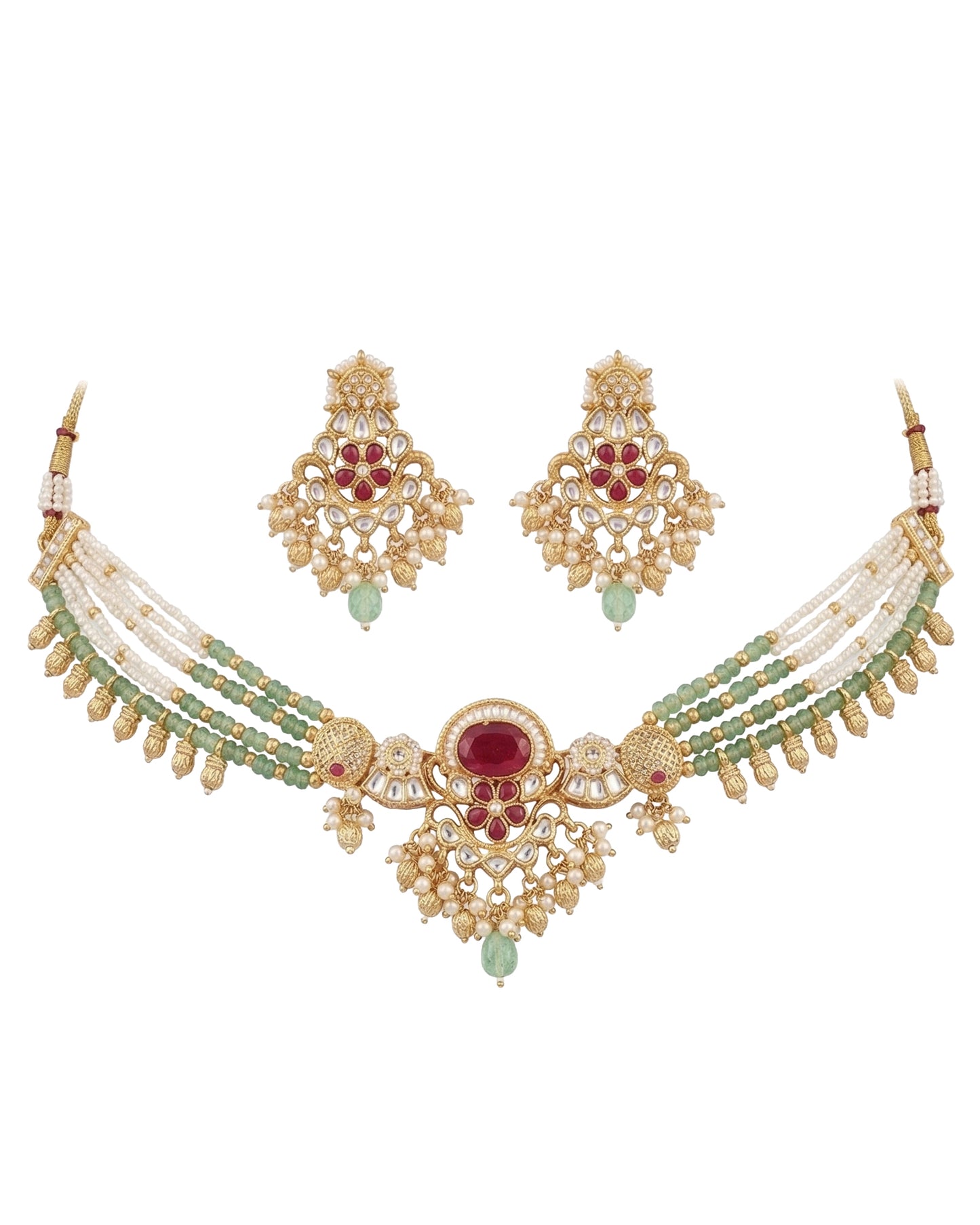 Naviksha Rajwada Necklace Set with Earring