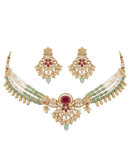 Naviksha Rajwada Necklace Set with Earring