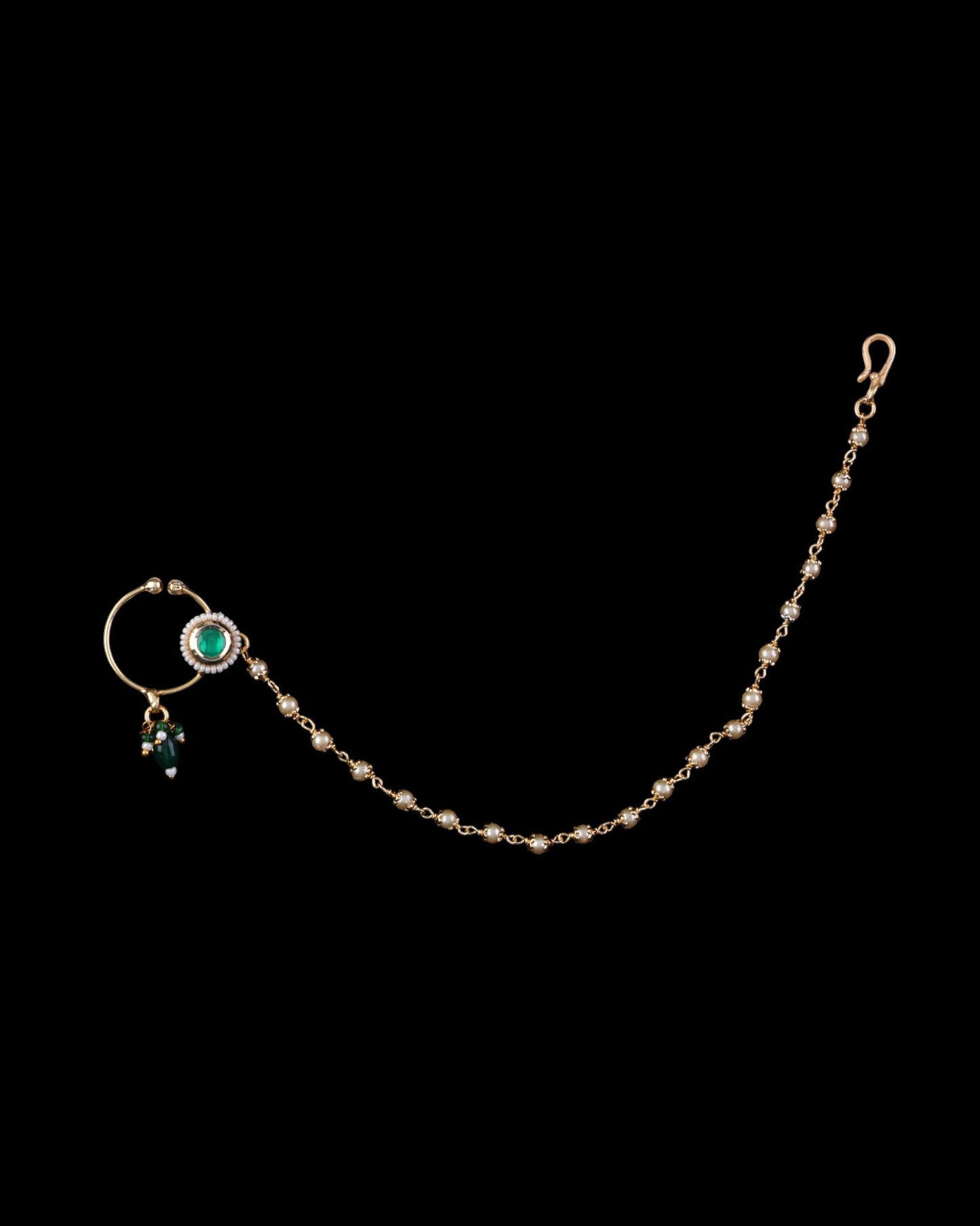 Green Nandini Nath non pierced nose ring