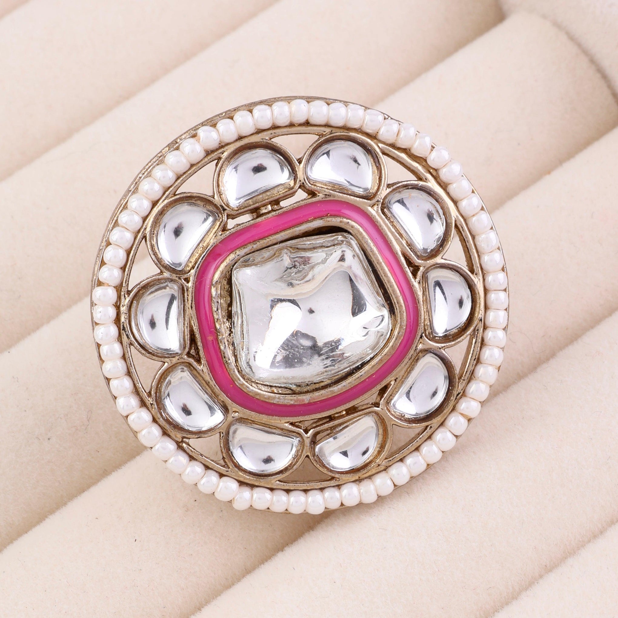 Pink Ritu Ethnic Ring