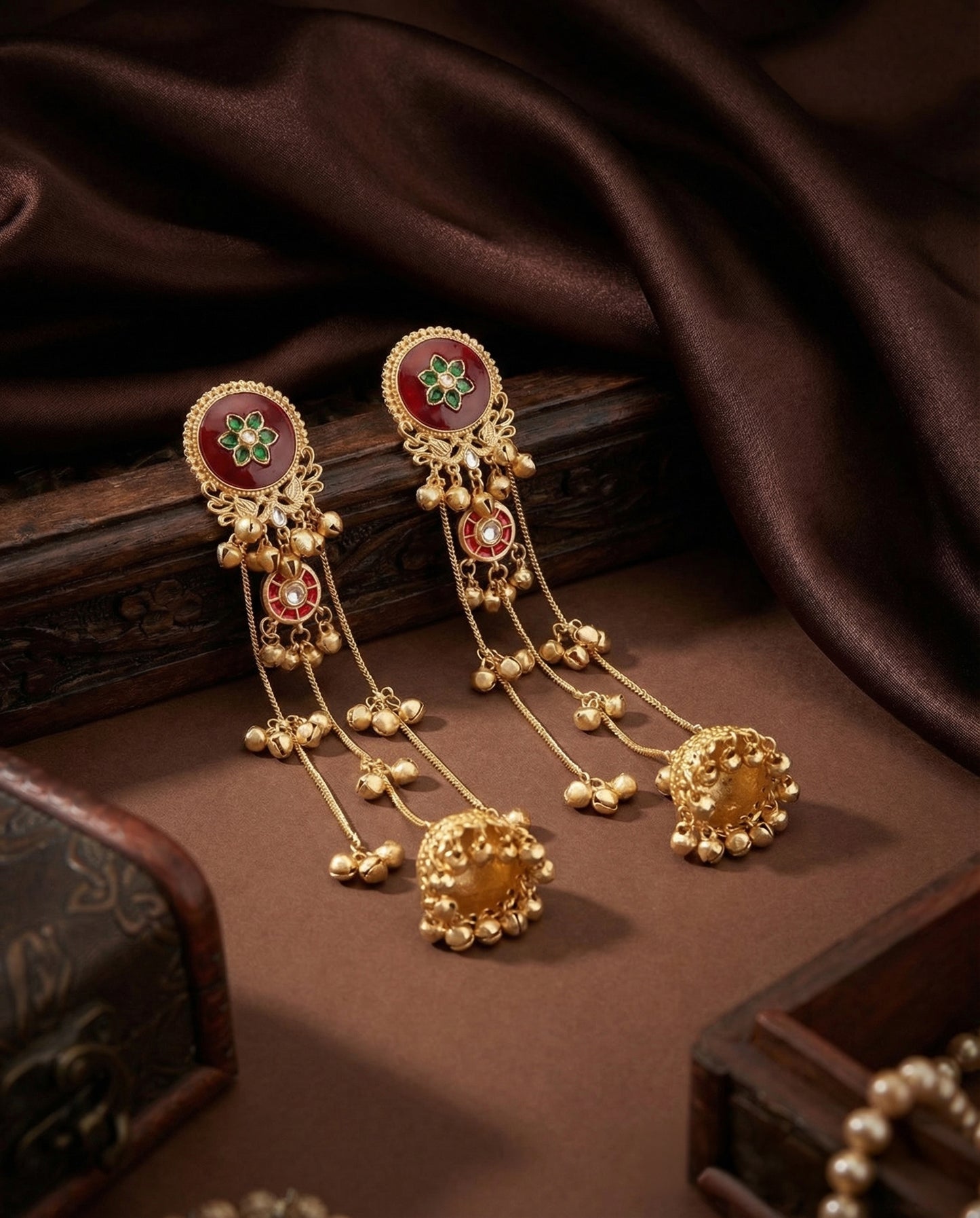 Saiansh Premium Kashmiri Brass Lookalike Ghungroo Earring