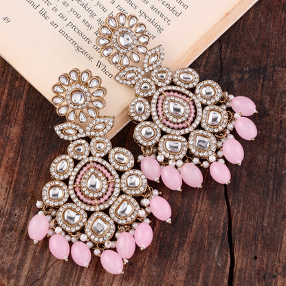 Blush Ivaan Designer Earring with Zircone Stone Detailing
