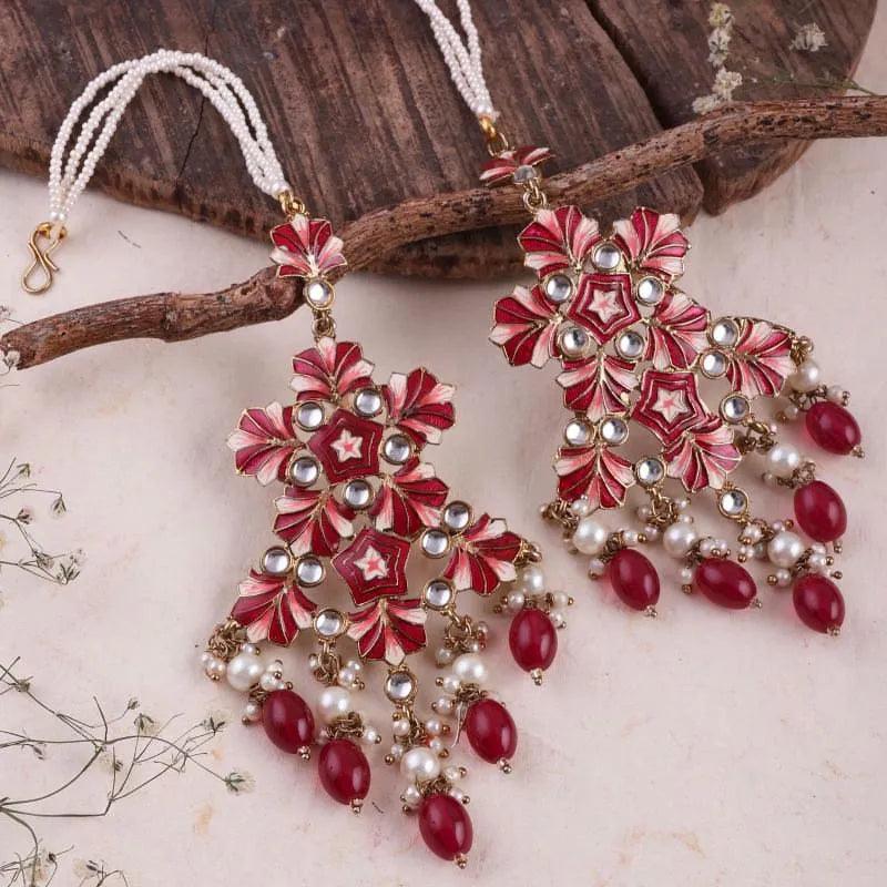 Pink Ragini Designer Earring With Sahara