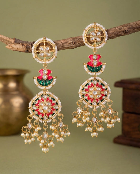 Akarsh Premium Meena Chandbali Earring