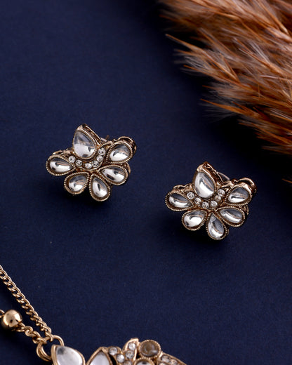 Tara Pendant Style Long Necklace Set with Earring