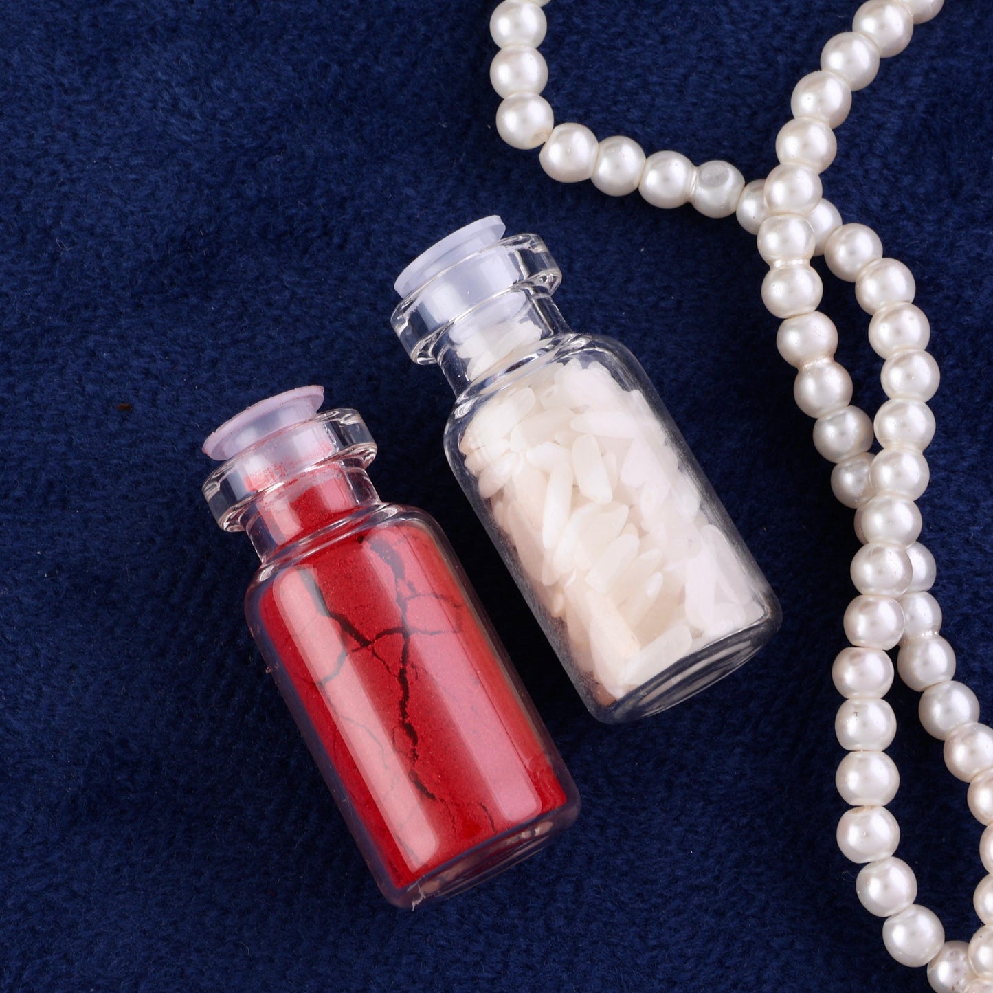 Aarti Tilak Combo of Roli Chawal in Glass Bottle