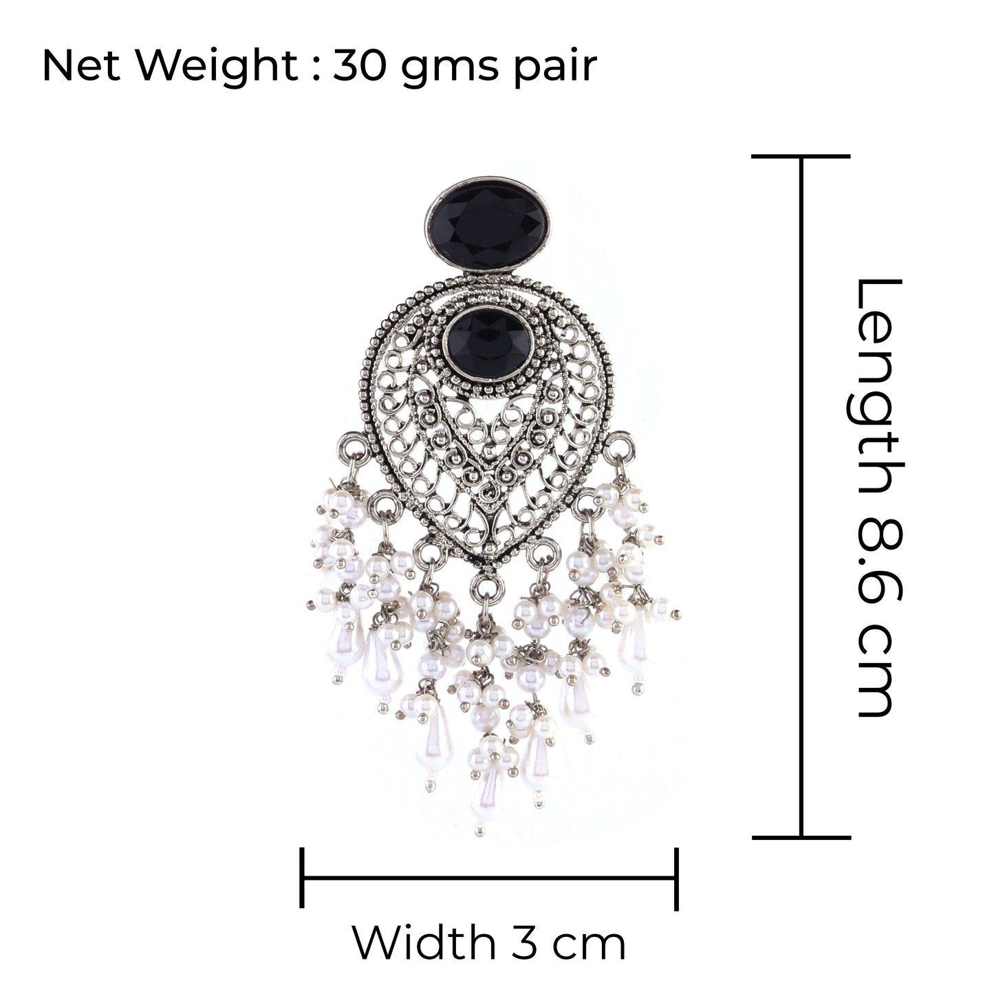 Black Girisha Boho Pearl Earring