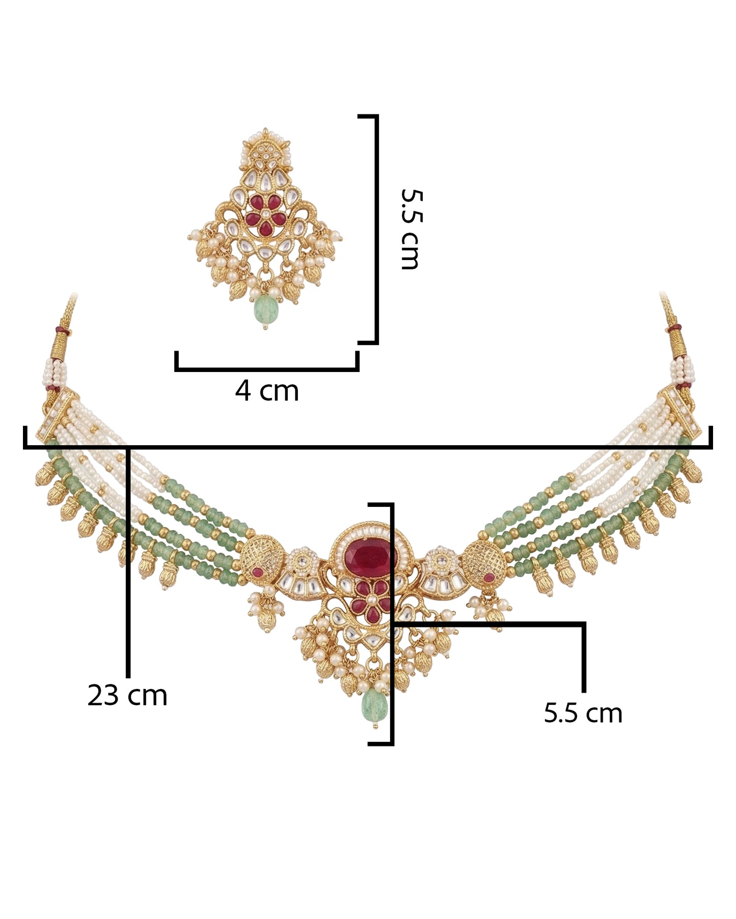 Naviksha Rajwada Necklace Set with Earring