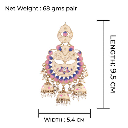 Ivory Charvi Meenakari Jhumka