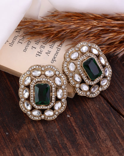 Emerald Gunveen Premium Stud Earrings