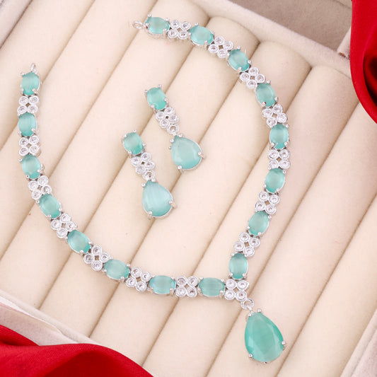 Mint Eliana AD Necklace Set