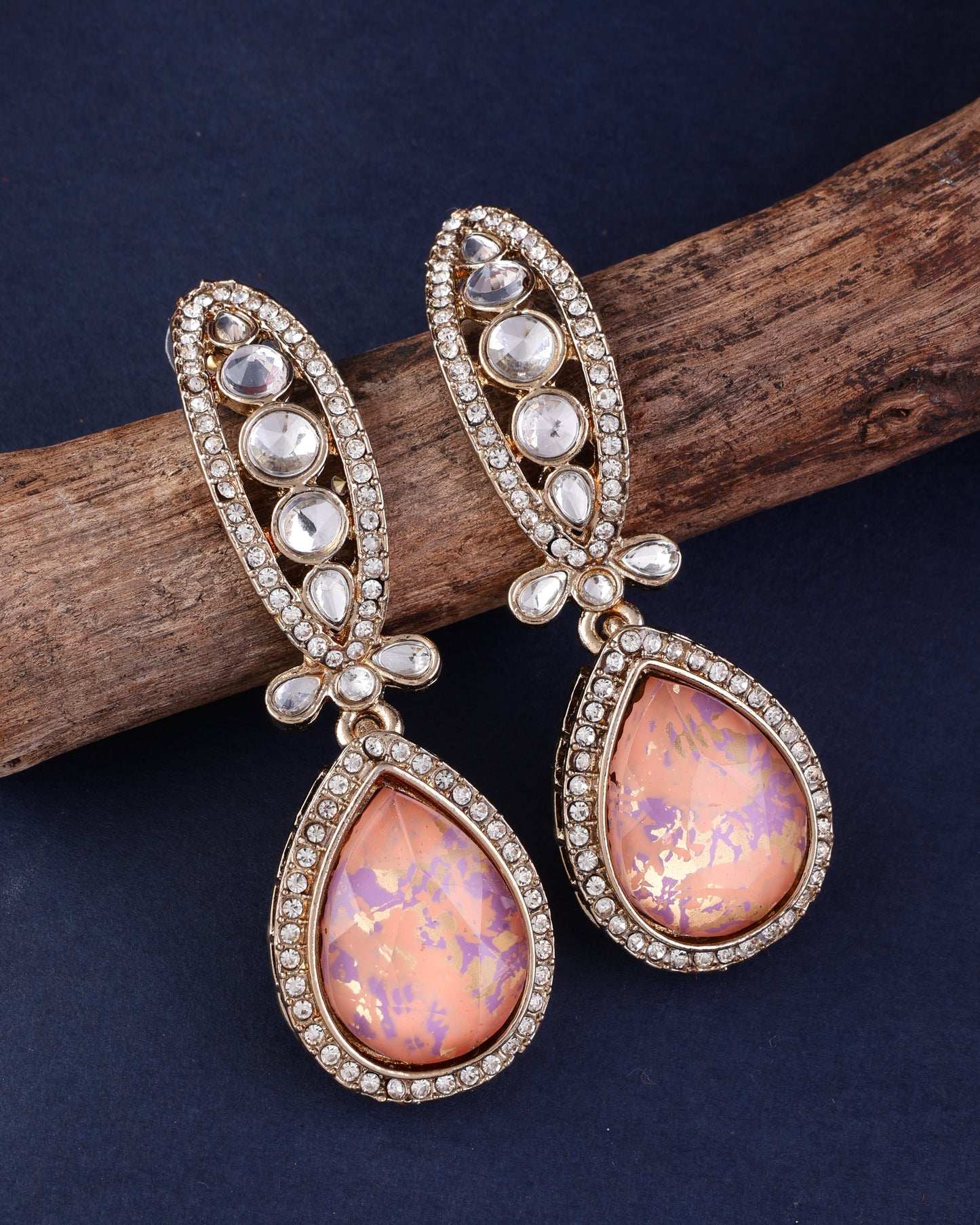 Blush Neysa Premium Polki Dupe Desinger Earring