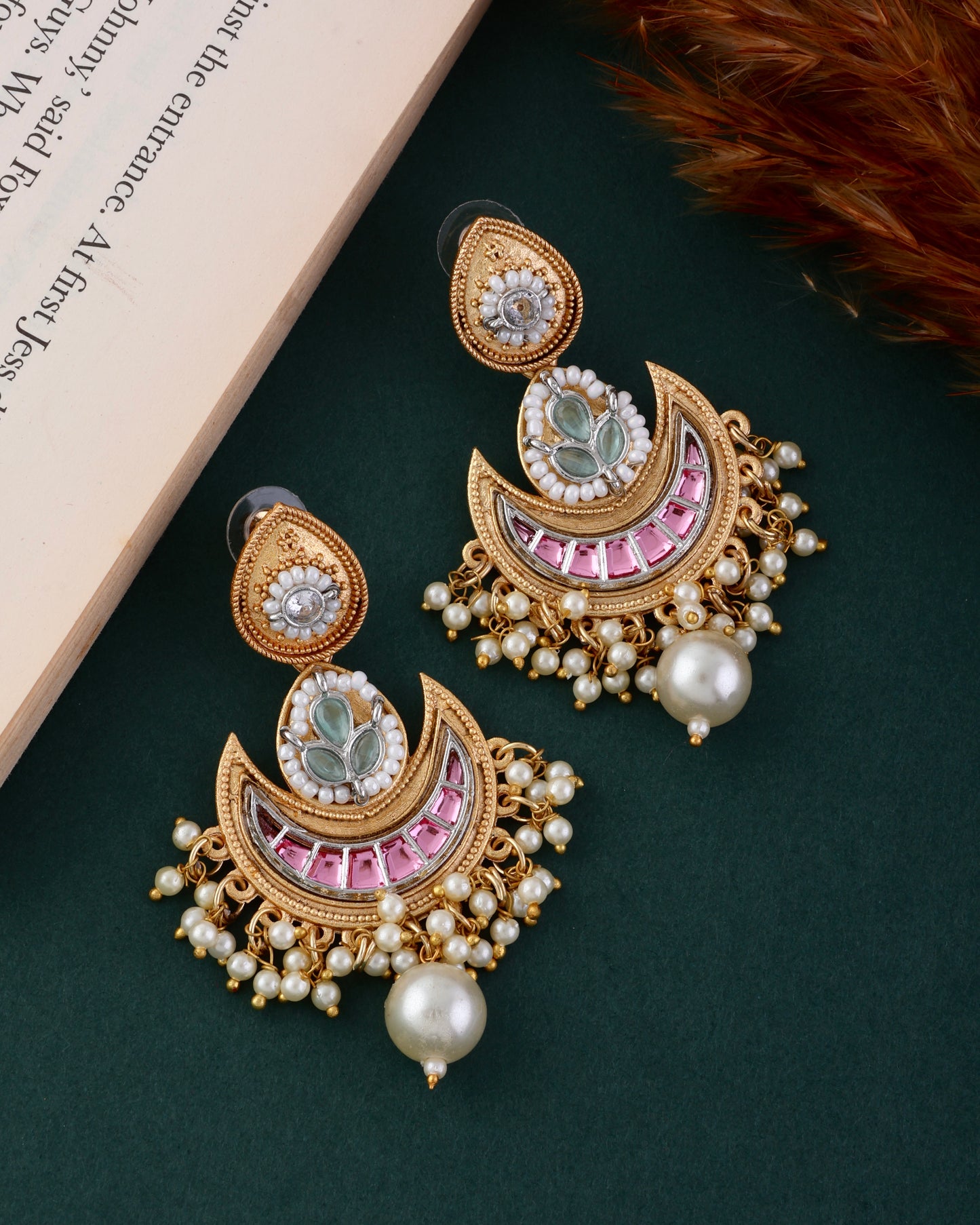 Varun Designer Earring Brass Lookalike