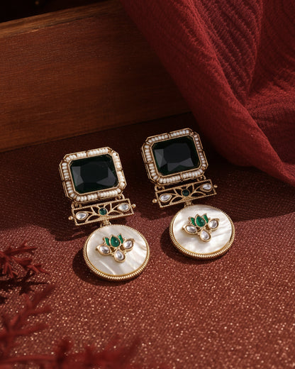 Green Eva Designer Earring
