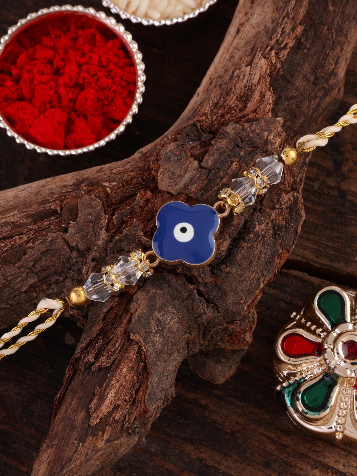 Kavach Evil Eye Rakhi with Tilak Set and Card