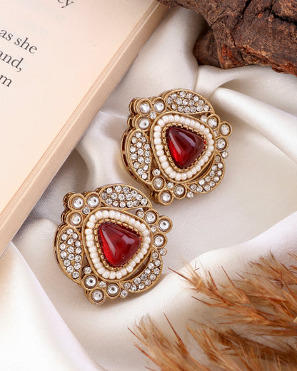Ruby Ishveer Premium Stud Earring