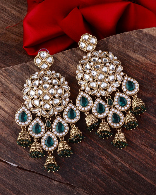Green Dharna Designer Earring