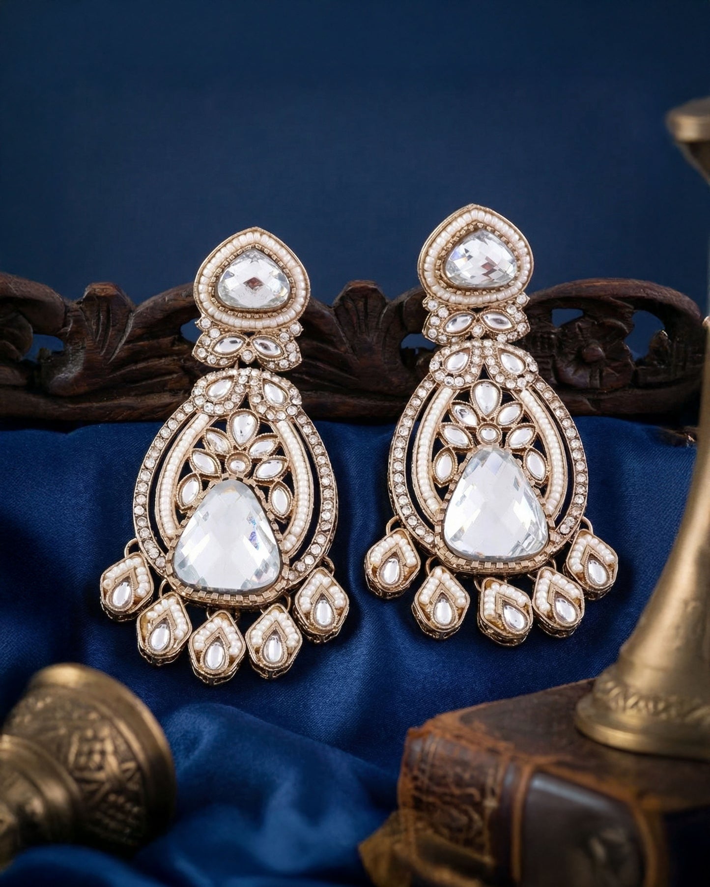 Risha Premium Designer Kundan Earring