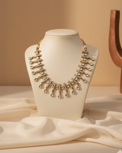 Adhira Indo Western Necklace With Earrings