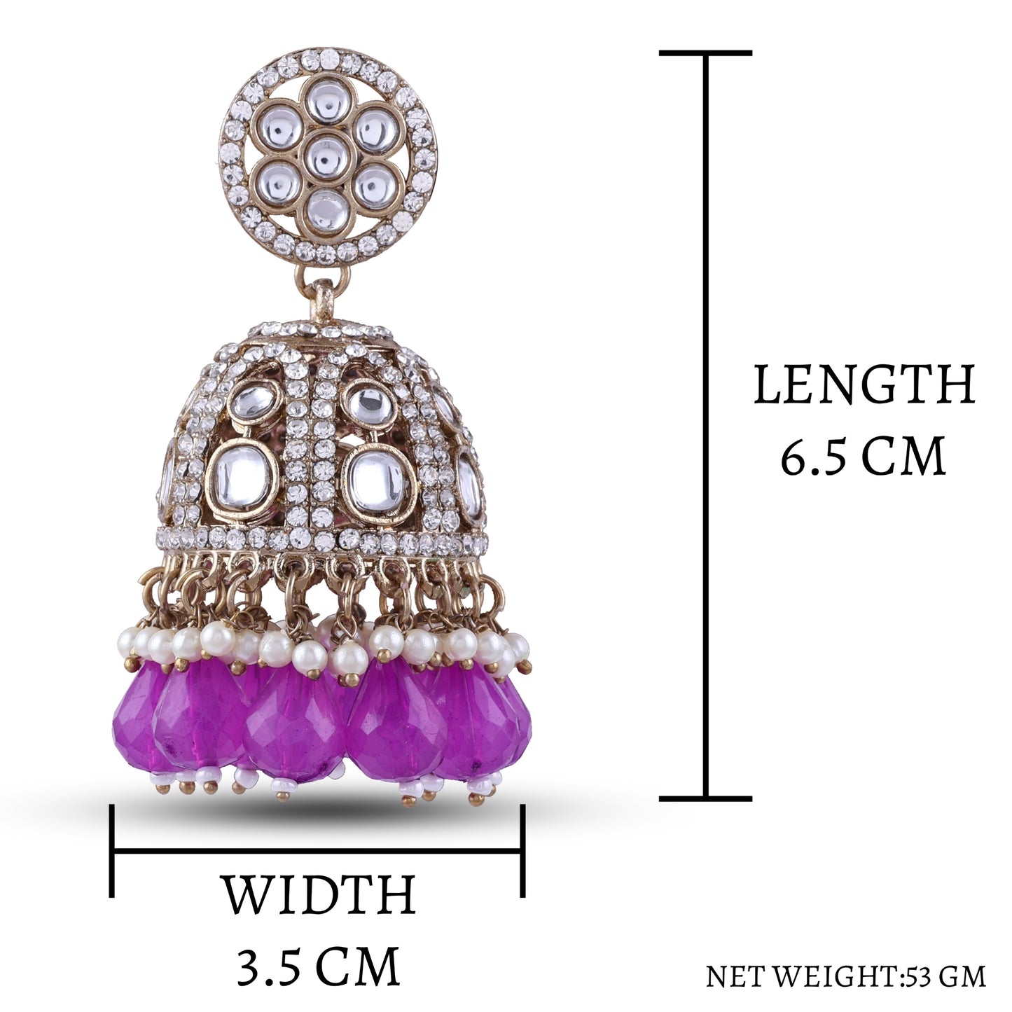 Purple Yasmeen Jhumka