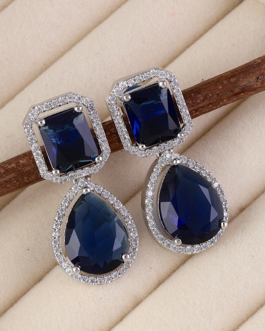Blue Kusha American Diamond Earring