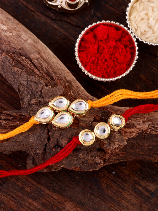 Pack of 2 - Samhit Rakhi with Tilak Set and Card