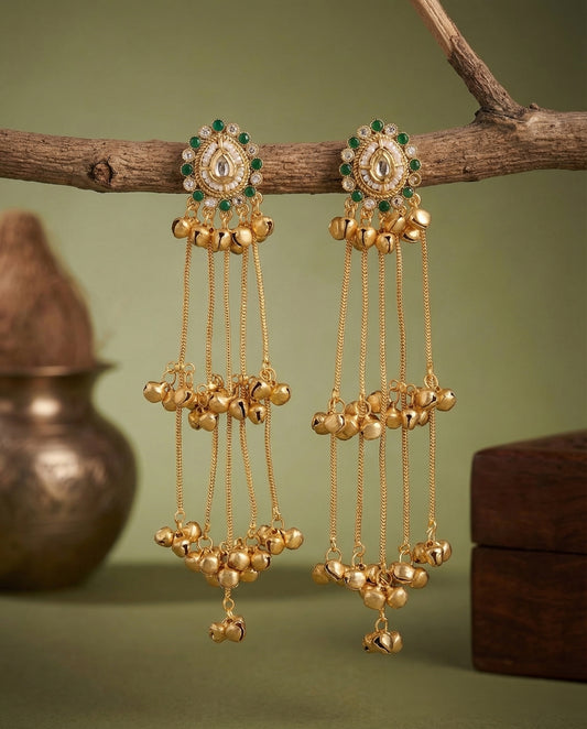 Vikransh Premium Kashmiri Brass Lookalike Ghungroo Earring